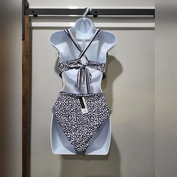 La Blanca Apulia Reversible Bikini Bottoms Indigo NWOT sz 16 blue/white - Picture 3 of 6